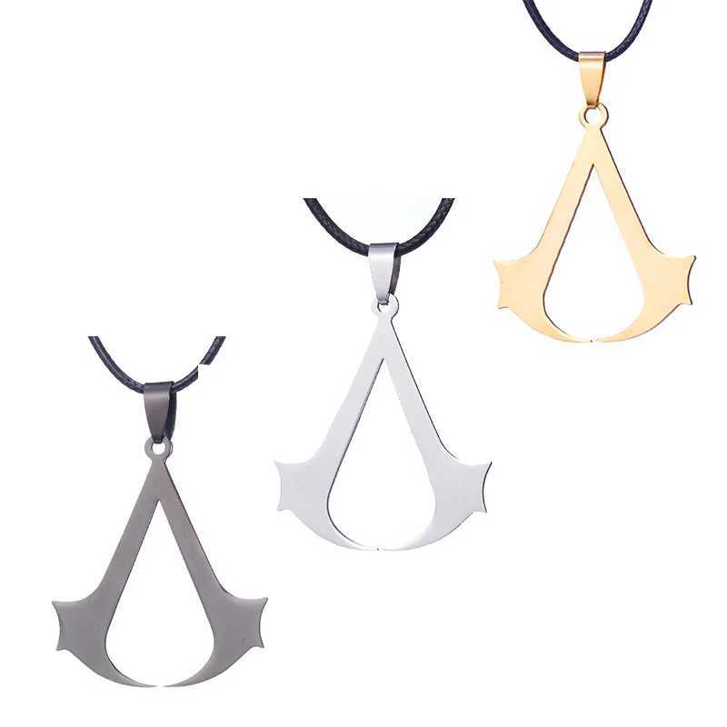 Fashion Charm Assassin Pendant Necklaces Women Hollow Out Stainless Steel Chain Necklace Geometry Students Jewelry GiftsXJ250121