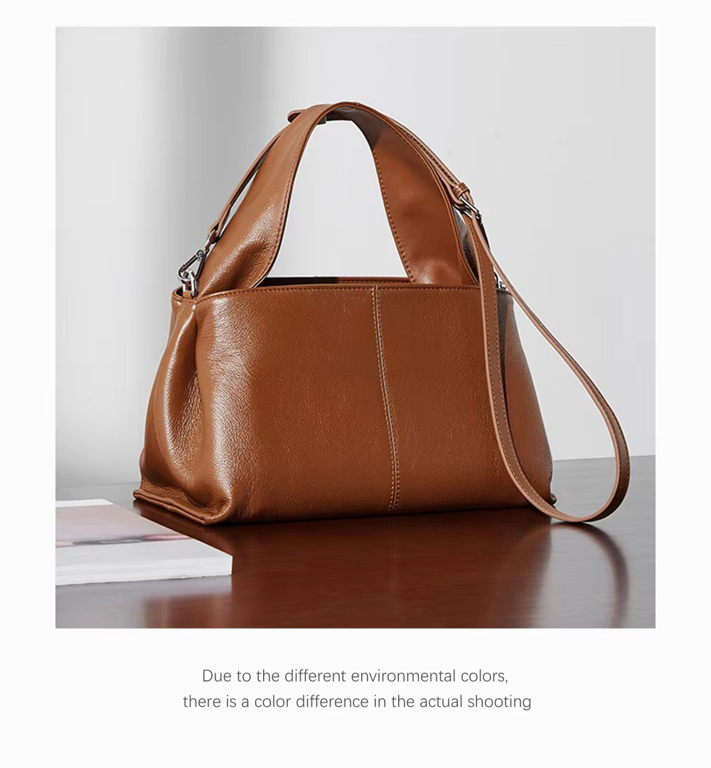 Zency New Women's Classic Brand Designer Leather Handbag Crossbody Top-handle Bag Elegant Ladies Shoulder Purse Bolso