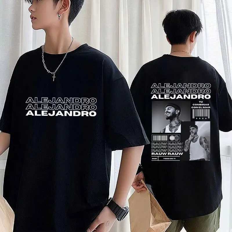 Singer Rauw Alejandro Music Album Todo De Ti Tshirt Mens Vintage Gothic Fashion 90S Tee Shirt Oversized Cotton Street T-Shirts X250203