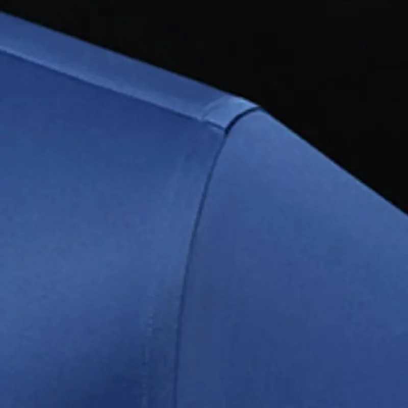 Large 5XL Mens Dress Shirts Long Sleeve Spring Autumn Solid Ice Silk Non Iron Business Blue White Blue Formal Male ClothingXJ250121