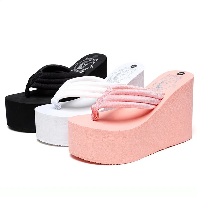 Comemore Super High Heels Wedges Flip Flops Womens Platform Slip-on Shoes Trend Heel Sandal 41 Summer Women Chunky Sandals 250113