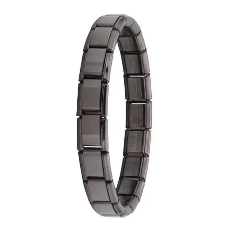 Feehow Italian Charm DIY Jewelry Module Elastic Luxury Bracelet Women Men Stainless Steel Link Bracelet Christmas Gift Wholesale W250121