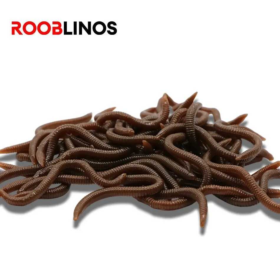 10pcs-50pcs 7cm/9cm Lifelike Red Worm Fishing Soft Lure Earthworm Ice Winter Fishing Silicone Artificial Fishing BaitXJ250122