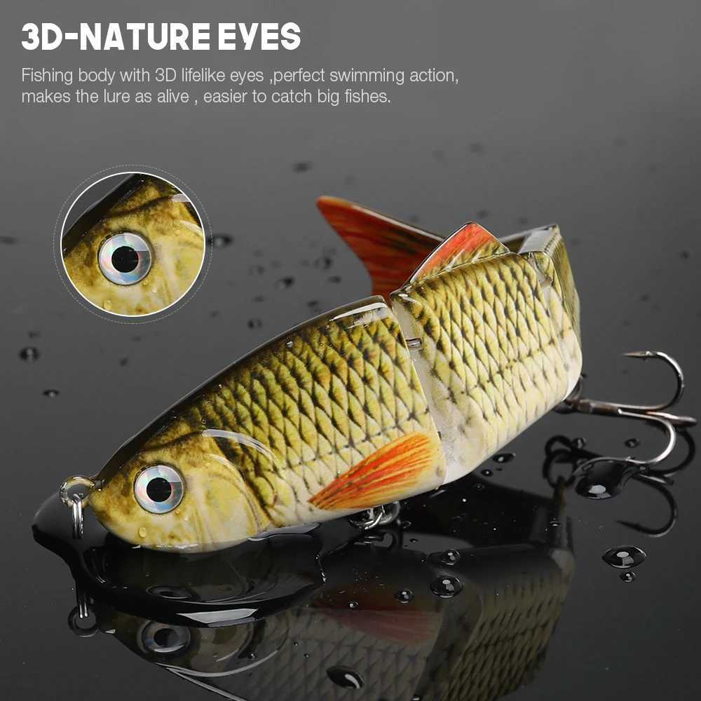 VTAVTA 12cm 16g Lifelike 4 Segments Joint Bait Artificial Fishing Lure Sinking Wobblers For Pike Swimbait Crankbaits FishingXJ250122