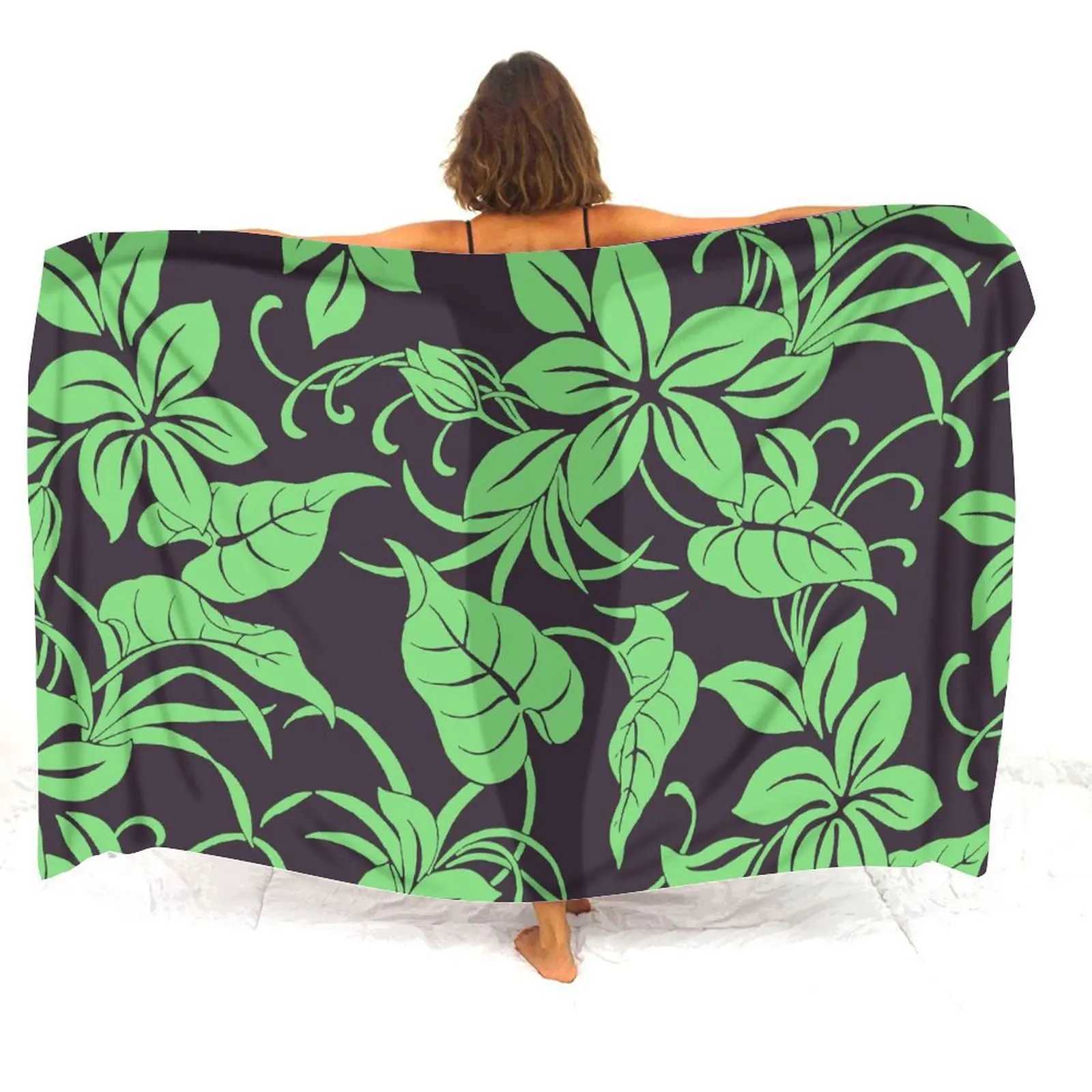 Polynesian Flower Pattern Design 2024 New Saron Samoa Island Club Ladies Saron Shl Customized Beach Ron Sunscreen Clothes W250120