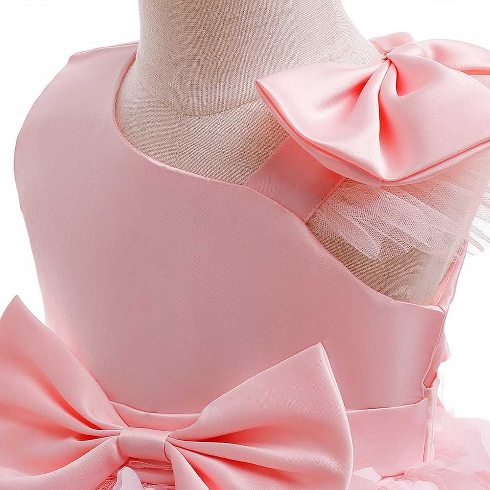 Baby Girls Baptism Dress Childrens Cotton Mesh Princess Dress Kid Flying Sleeve Christening Dresses Butterfly Tutu Clothes X250203