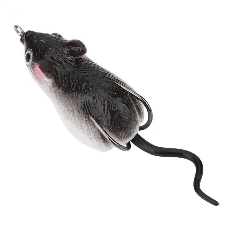 Fishing Lure Artificial Soft Rat Mouse Fishing Baits 5cm Dual Hook Crank Swim Fish Baits Bass Fishing Lure TackleXJ250122