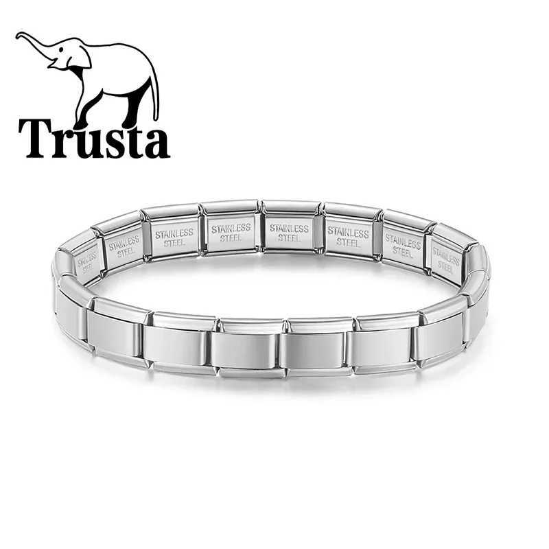 Trusta 2024 New Fashion Minimalist Personality Elastic Charm Italian 9mm Bracelet Stainless Steel For Women Girls Jewelry G015 W250121