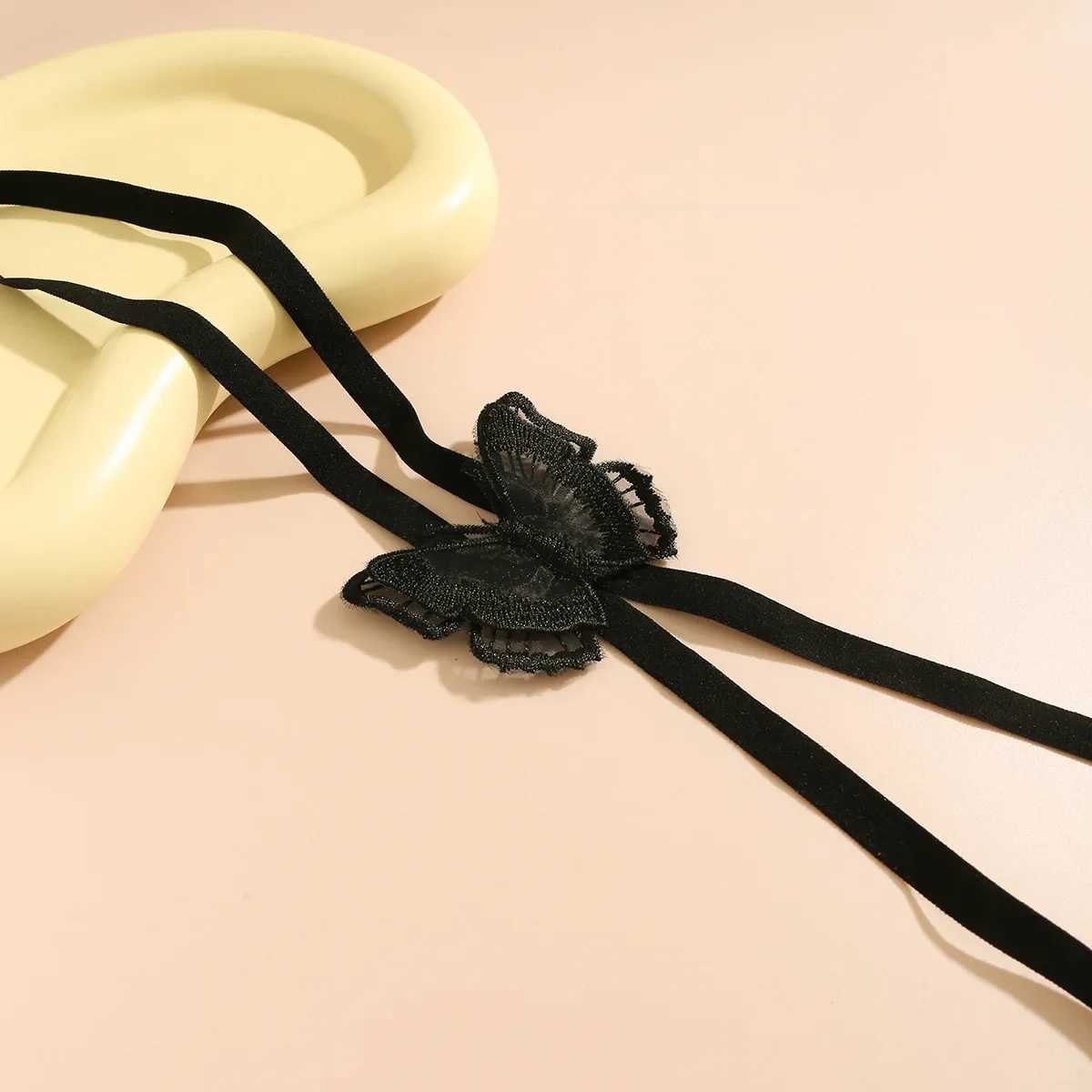 Gothic Multilayer Black Elastic Band Leg Thigh Chain Women Sexy rose butterfly Harn Cosplay Harajuku Bo Jewelry AnkletsXJ250121