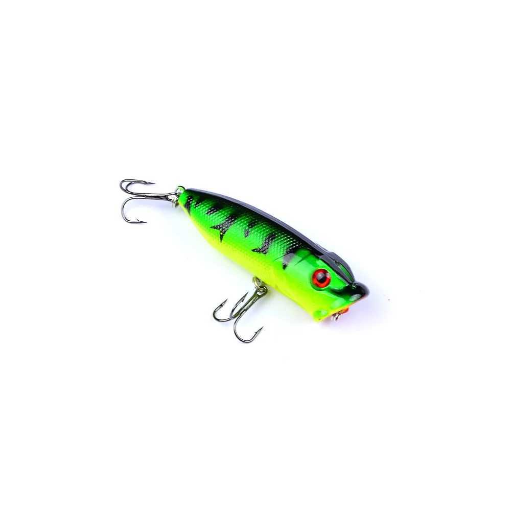 Sea Fishing Popper Hard Bait Wobbler Fishing Lure 73mm 11g 6# Hook Artificial Floating Trailer Ocean Fishing Bionic Carp TackleXJ250122