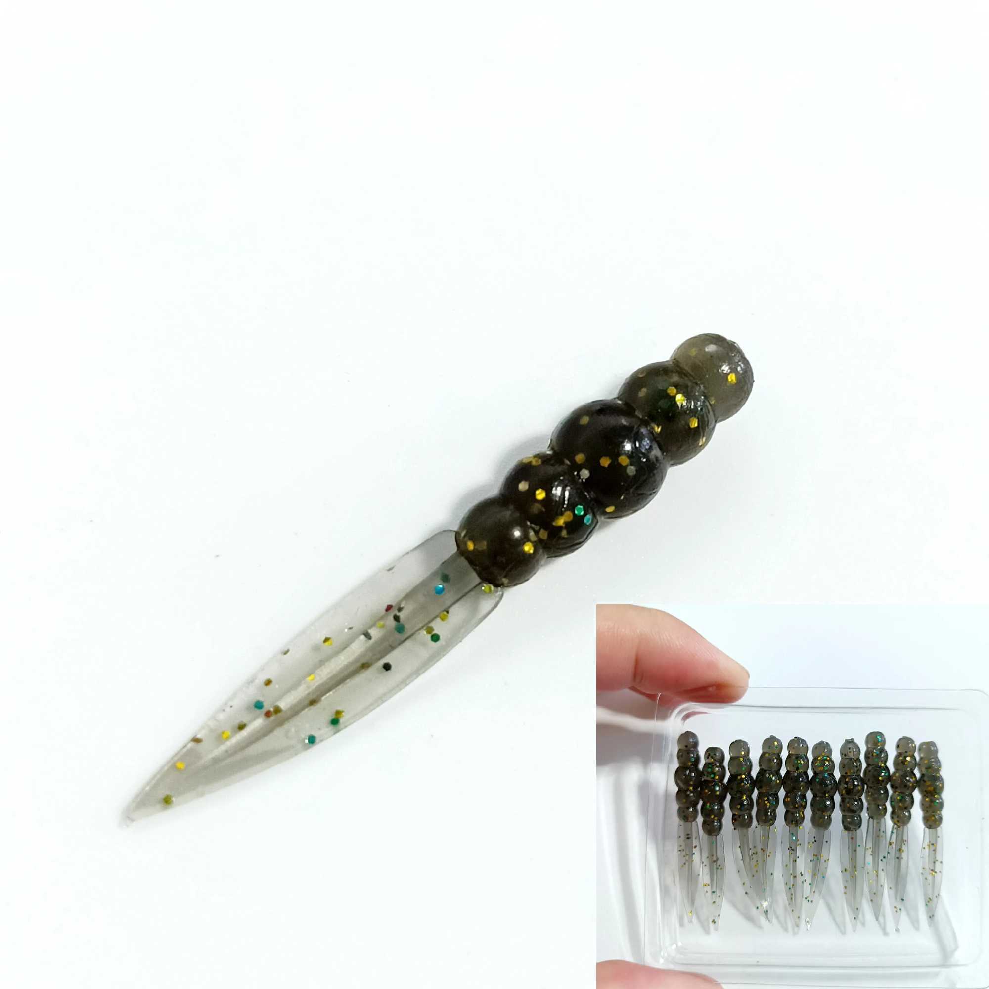 DUODUOYU 20PCS New Mini Soft Fishing Lure 0.3g/35mm Silicone Bait Swimbait Wobblers Worm bass Carp Rockfishing Fishing TackleXJ250122