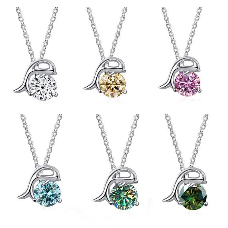 Moissanite lab Diamond Pendant Necklaces For Women 925 Sterling Silver Luxury Chain Trending d Bling Wedding Jewelry giftXJ250114