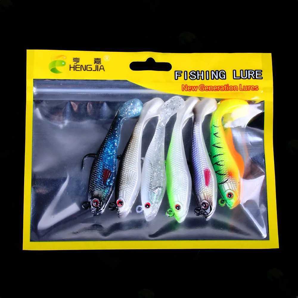 Sea Fishing Jigs Head Silicone Soft Bait 8cm-10g T tail Wobbler Fishing Lure Artificial Rubber Bait Swimbait Fishing TackleXJ250122