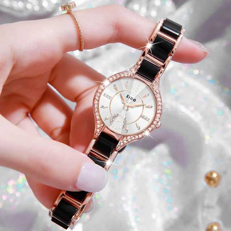 Warm brand retro light luxury waterproof diamond inlaid high-quality stainless steel Fem fashion watch Watchees X250203