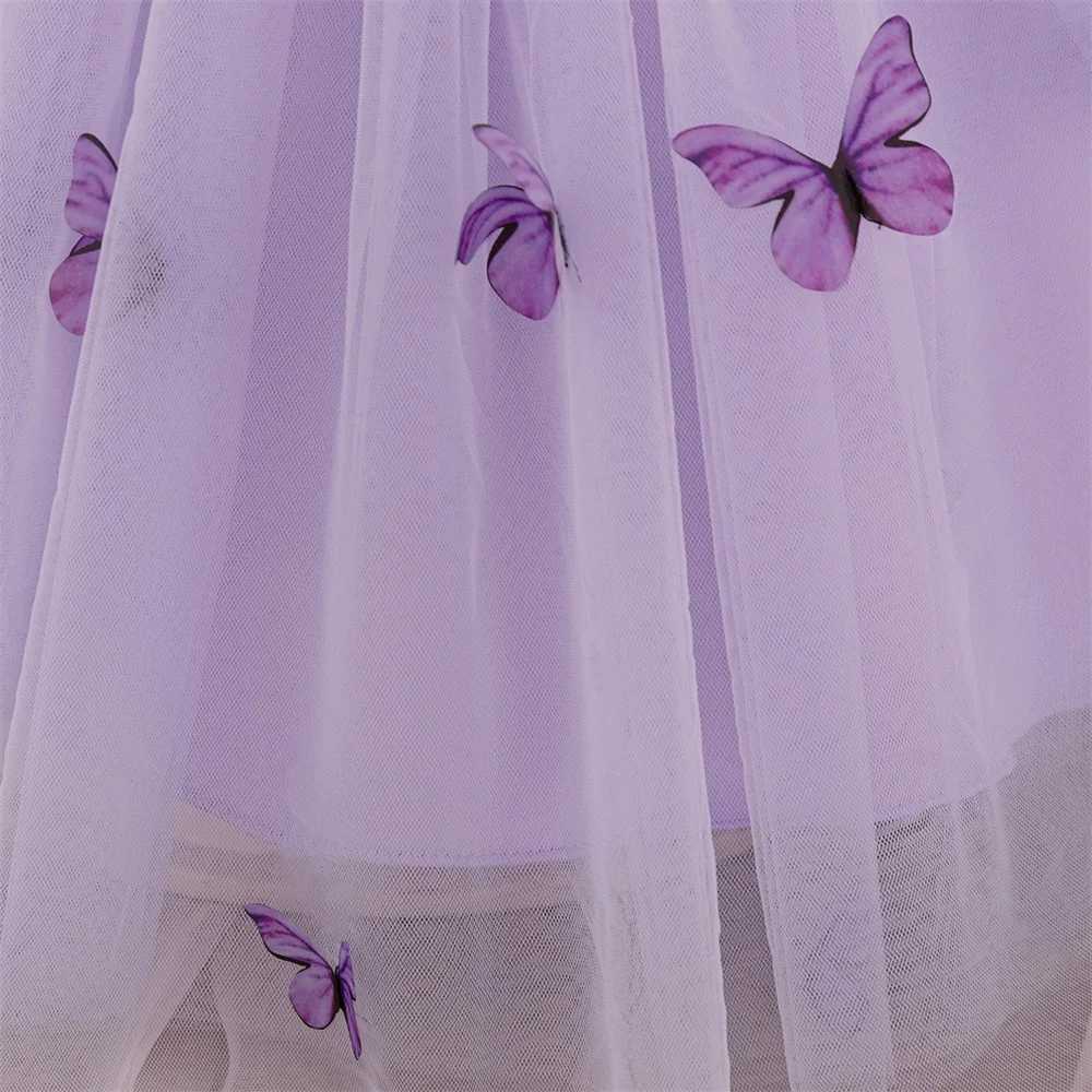 Newborn Photography 3 12 Month Birthday Dress For Baby Girl Clothes Baptism Princess Dress Voile Girls Dresses Purple Party Gown X250203