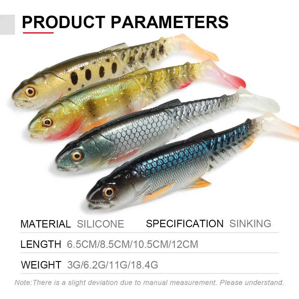 Spinpoler Predator Soft Fishing Lure Swimbait Paddle Tail Silicone Cannibal Artificial Bait Open Mouth Jig Head Bass Sea WobblerXJ250122