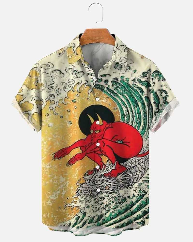 2023 Trendy New 3D Printed Shirts mens Hawaii Summer Beach Vacation Short Sleeved Shirt Comfortable And Casual Mens ClothingXJ250121