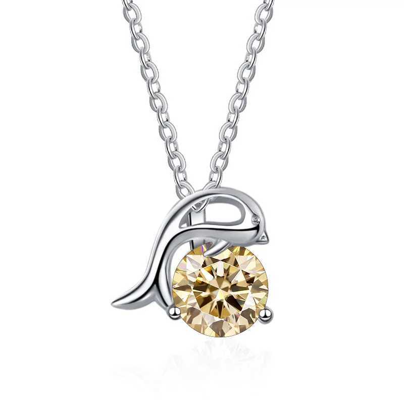 Moissanite lab Diamond Pendant Necklaces For Women 925 Sterling Silver Luxury Chain Trending d Bling Wedding Jewelry giftXJ250114