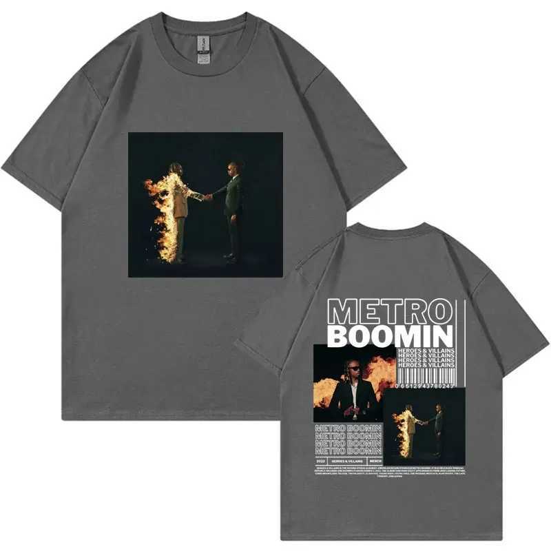Rapper Metro Boomin Heroes Villains Graphic T Shirt for Men Women Hip Hop Retro Short Sleeve T-shirt Cotton Oversized T-shirts X250203