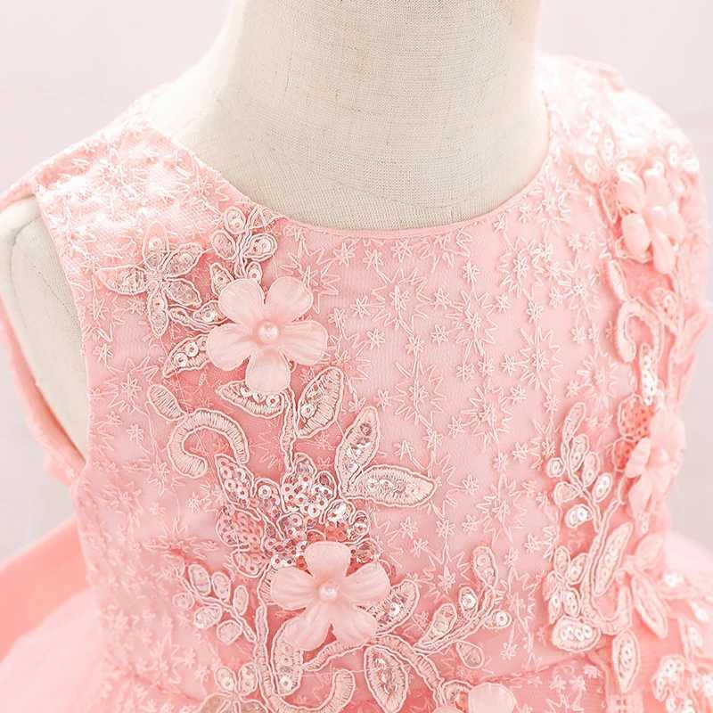 2022 Christmas Celebration Christening First Birthday Dress Baby Girl Party Flower Toddler Infant Princess Clothes 3 6 12 Months X250203