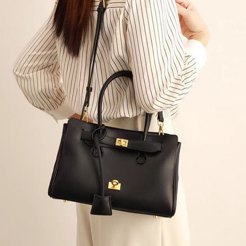 Bag Genuine Leather Women's Bag 2024 New Autumn Winter Free For Mom Bag, Atmospheric And High-End One Shoulder Crossbody Handbag