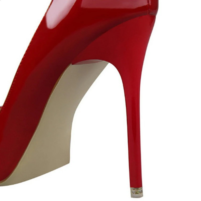 BIGTREE Shoes Patent Leather Woman Pumps Pointed Stiletto Fashion Women Work Sexy CutOuts High Heel Shoe Ladies Party 250118