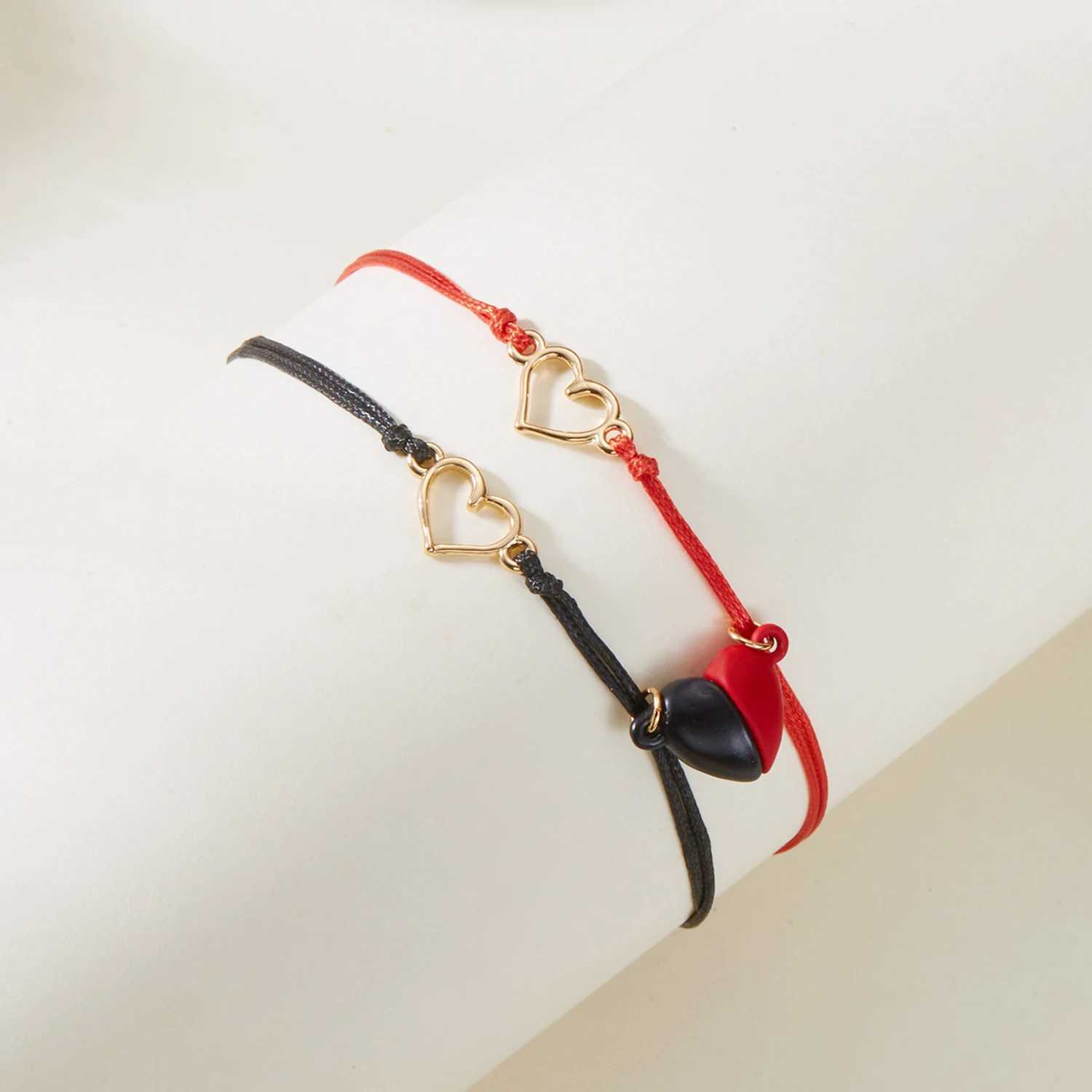 2Pcs/ Fashion Couple Bracelet Woman Man Best Friend Adjustable Woven Bracelet Matching Jewelry Lover Gift W250121