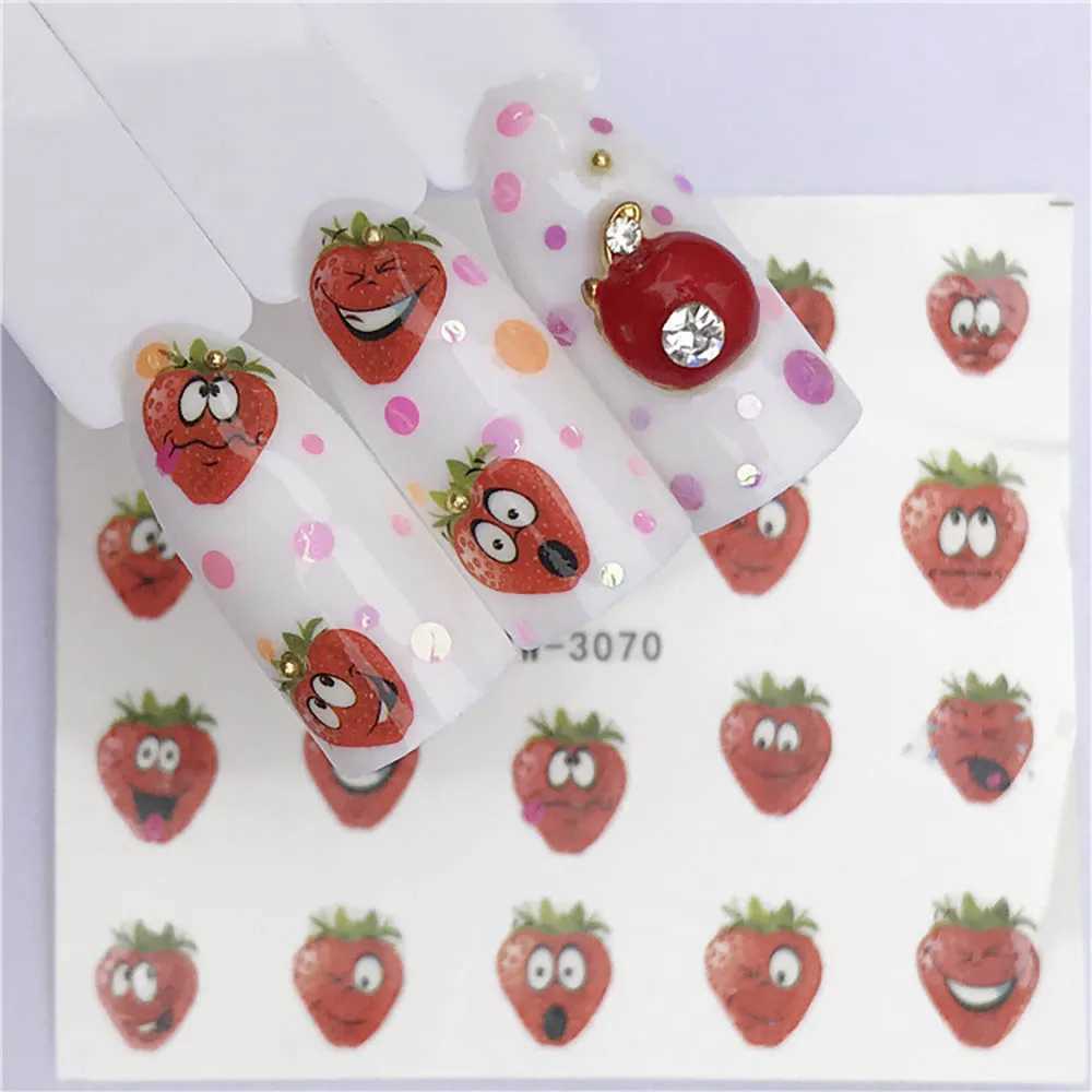 Spring Nail Stickers Water Stickers For Nails Sliders Nail Sticker Art Decal Winter Cute Fox Transfer Cake Small Fresh PlumXJ250120