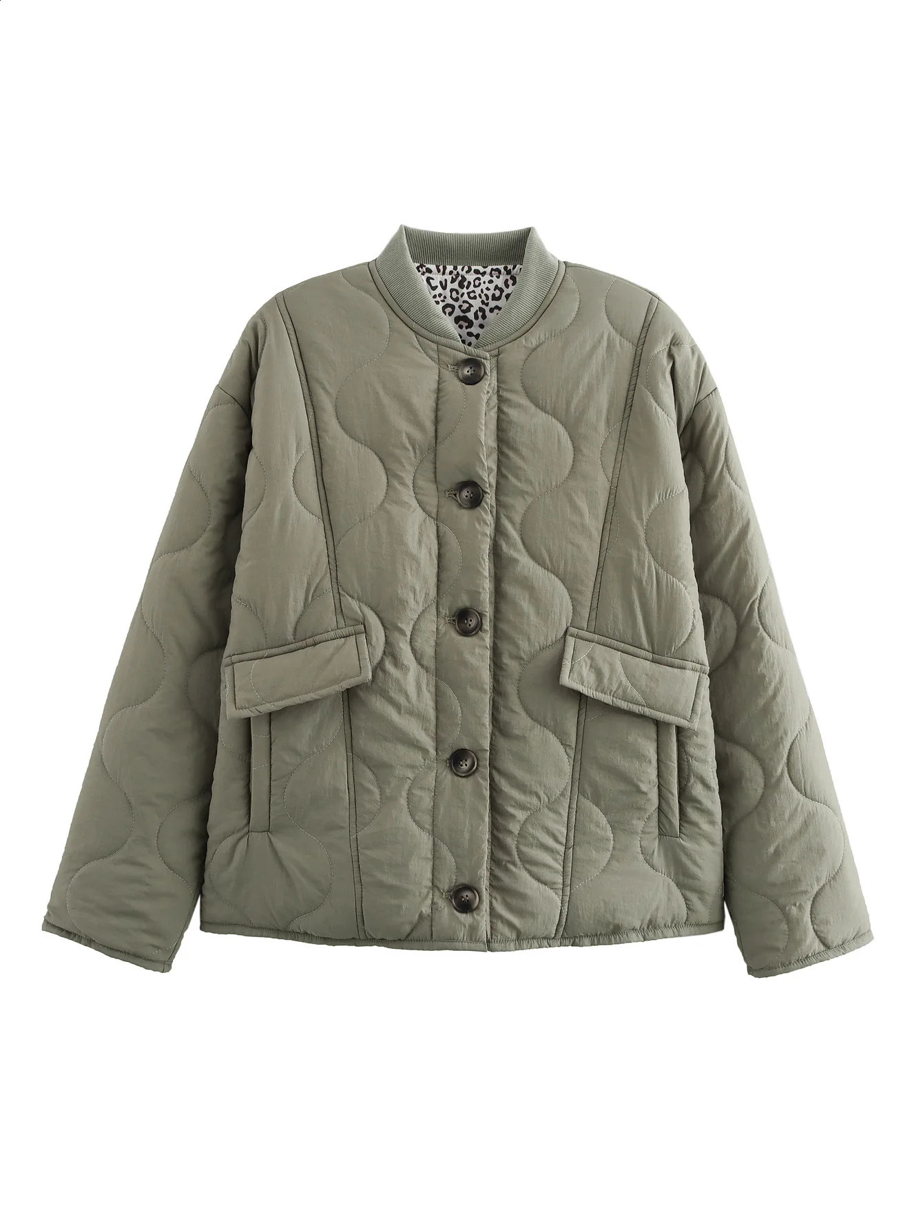 Womens Quilted Button Cotton Clothing Fashionable and Comfortable Retro Casual Jacket 250114