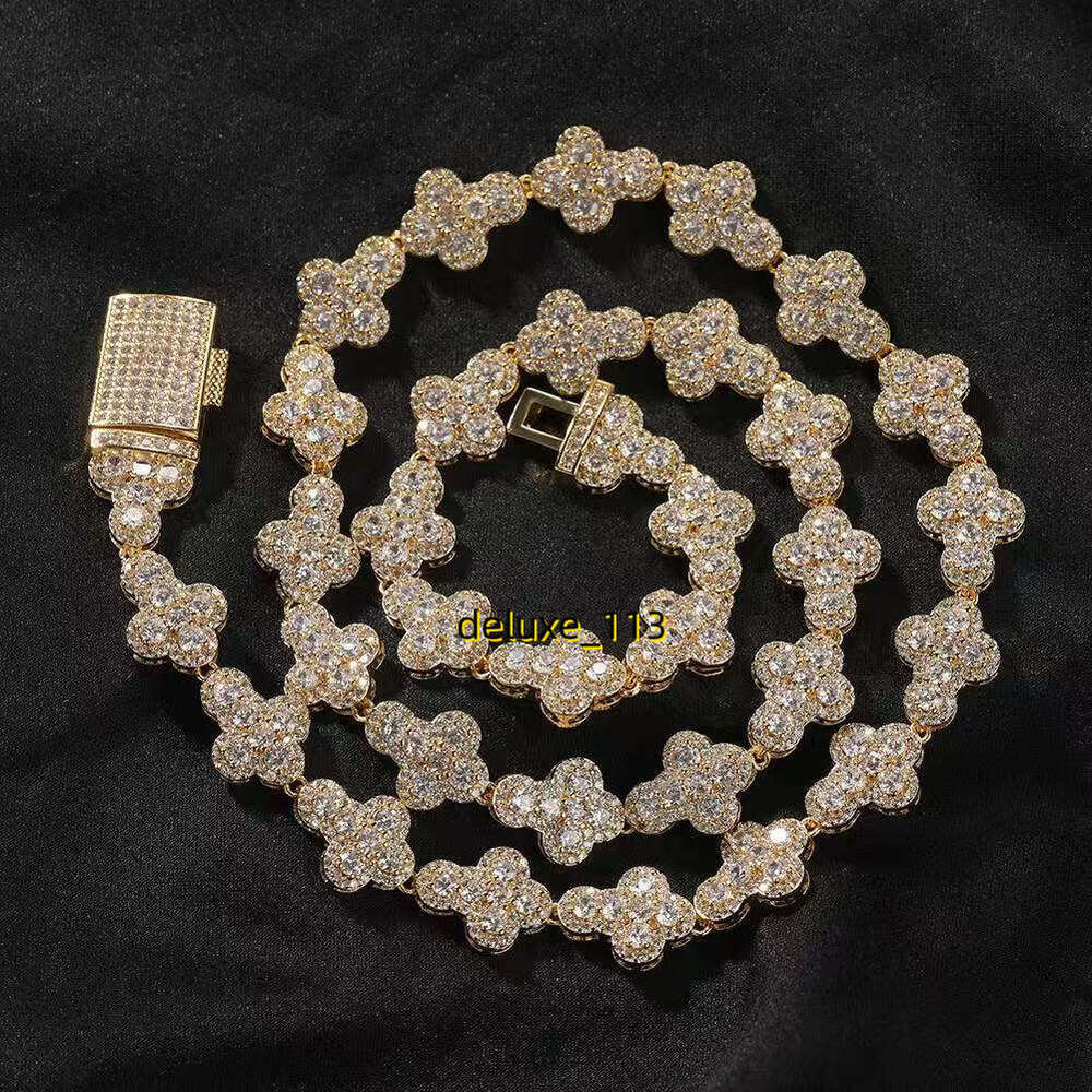Wholesale 8MM 10mm 16mm 20mm Hip Hop Vvs Dia Necklace Dropshipping Sier Iced Out Cross Cuban k Moissanite Chain