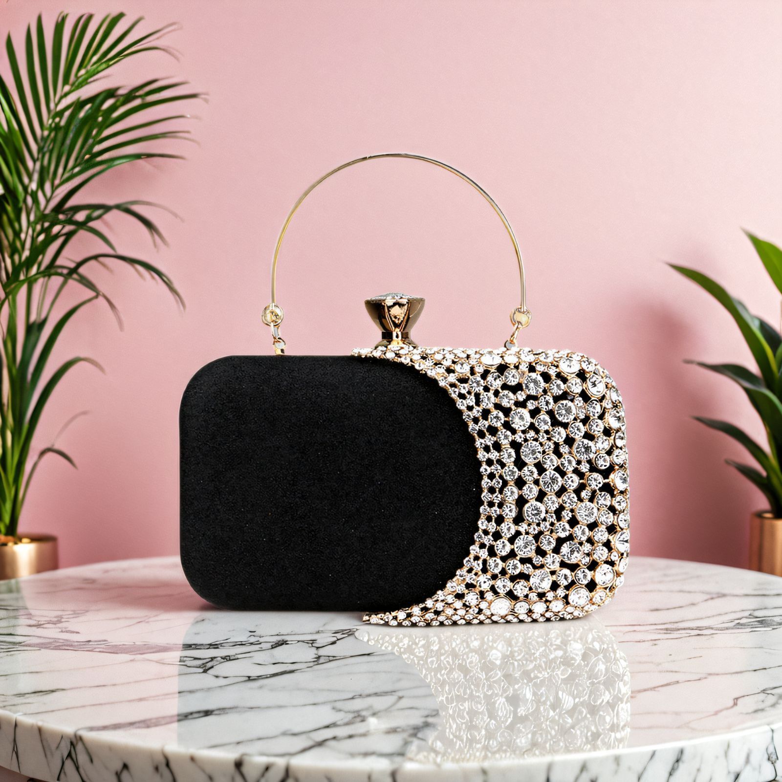 Diamond Dinner Women's Banquet Bag, Versatile Dress, Evening Gown, Rhinestone Hand-Held Bag