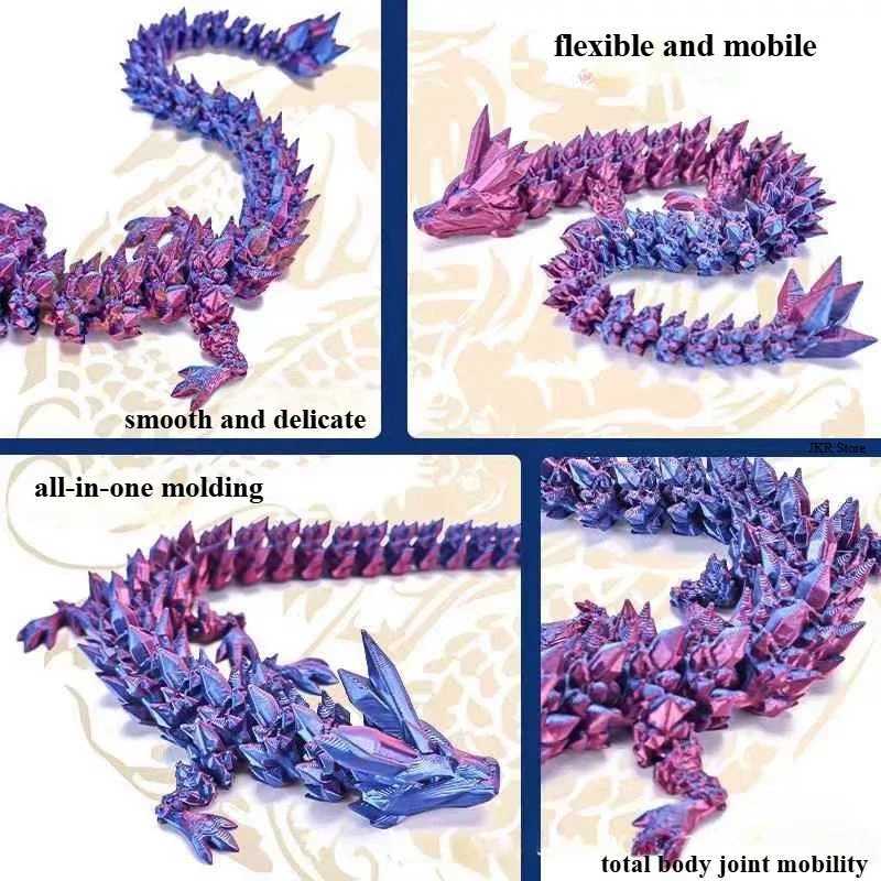 Hot 3D Printed Halloween Rotatable Jointed Dragon Egg Room Decoration Movable Joints Throughout the Body Home Decor Items Free shipping