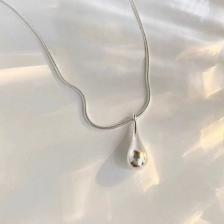 S925 Sterling Silver Necklace For Women Waterdrop She Fashion Minimalist Pendant Necklace Cute Charm Necklace Birtay GiftXJ250114