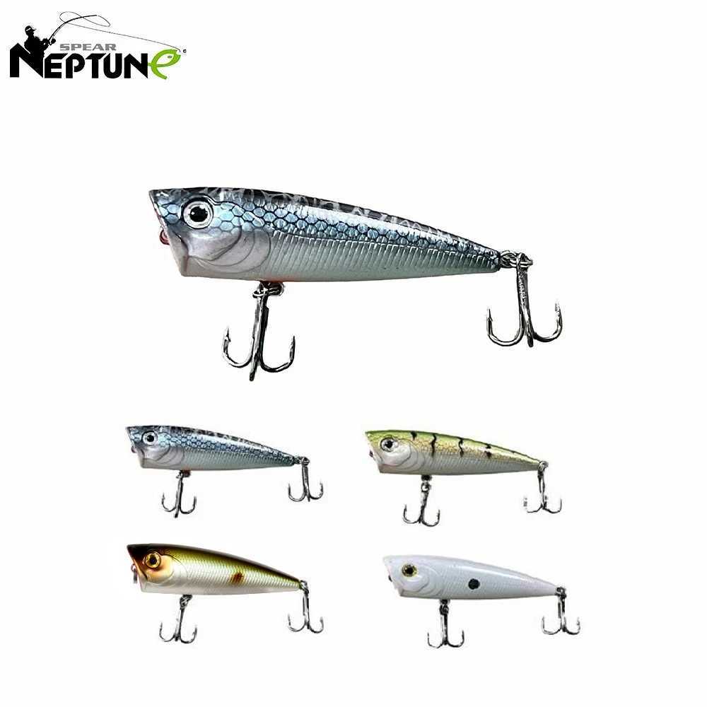 New Fishing Lures Topwater Popper Bait 6cm 5.8g Hard Bait Trout Bass Artificial Wobblers Plastic Lure Fishing Tackle with HooksXJ250122