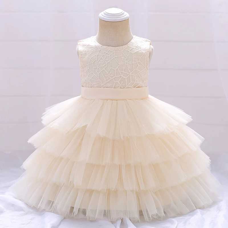 Summer Tutu 1st Birthday Dress For Baby Girl Clothes Lace Baptism Princess Dress Sleeveless Girls Party Gown Dress 2-5 Year X250203