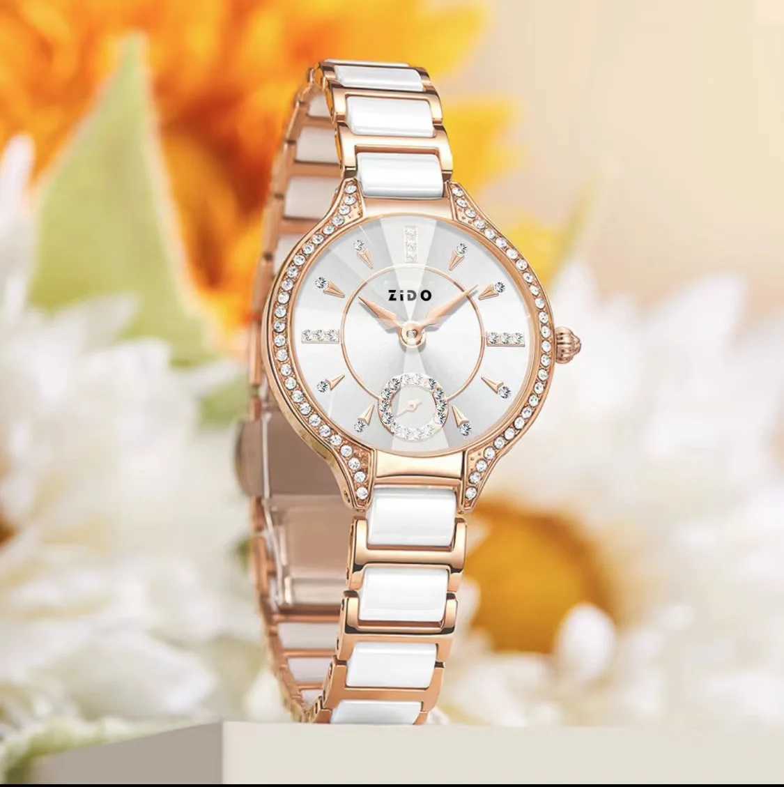 Warm brand retro light luxury waterproof diamond inlaid high-quality stainless steel Fem fashion watch Watchees X250203