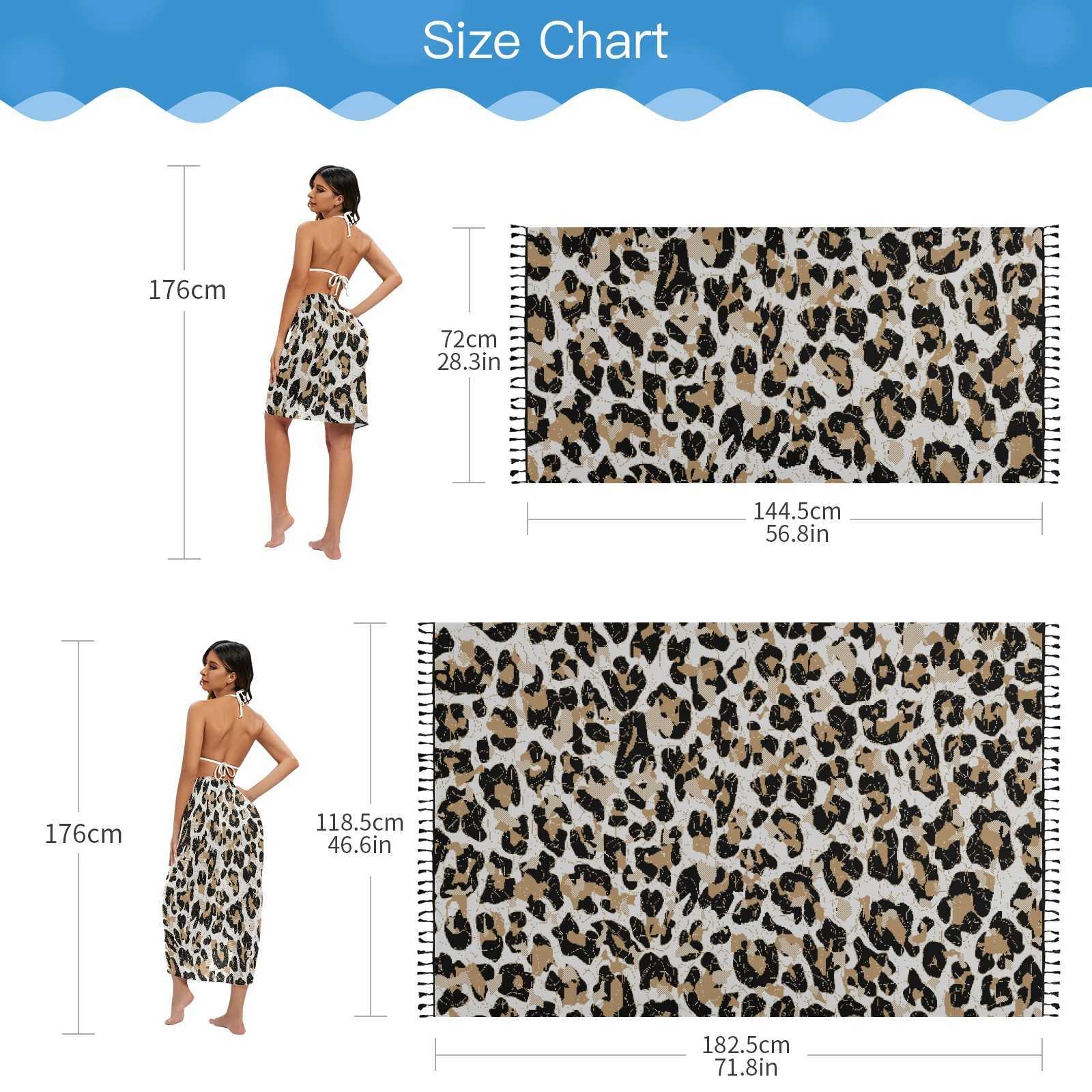 New Sexy Leopard print Beach wr dr Women Chiffon Swimwear Pareo Scarf Cover Up Wr Kaftan Sarong Bikini Cover-Ups Skirts W250120