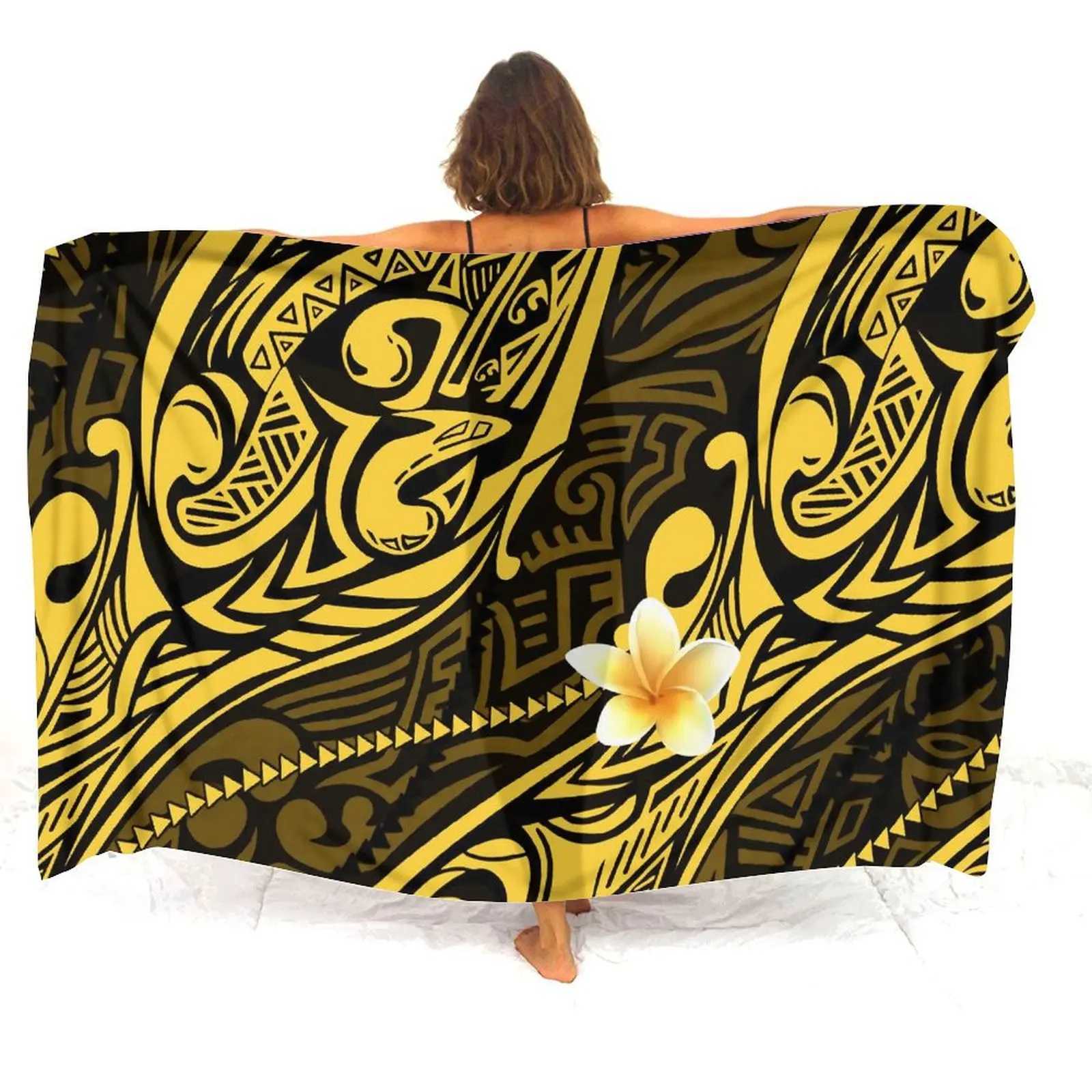 Haiian Resort Beach Party Sarong Coat Sunblock Sarong 2024 New Custom Sarong Polynesian Ladies Sarong W250120