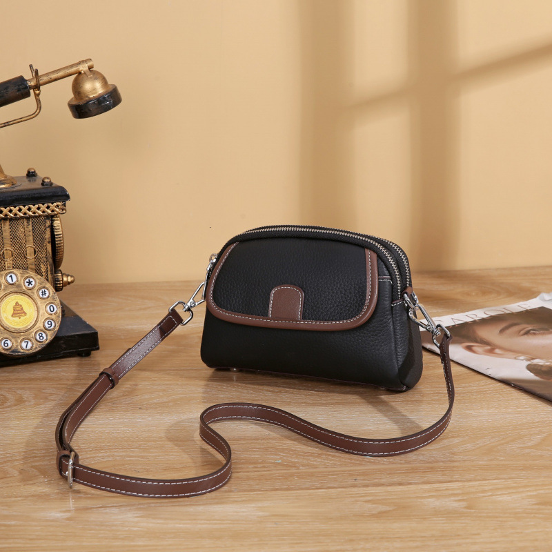 Bag Genuine Women's Crossbody Small Ladies' 2025 New Stylish Mobile Phone Bag, High-End Leather Shoulder Bag