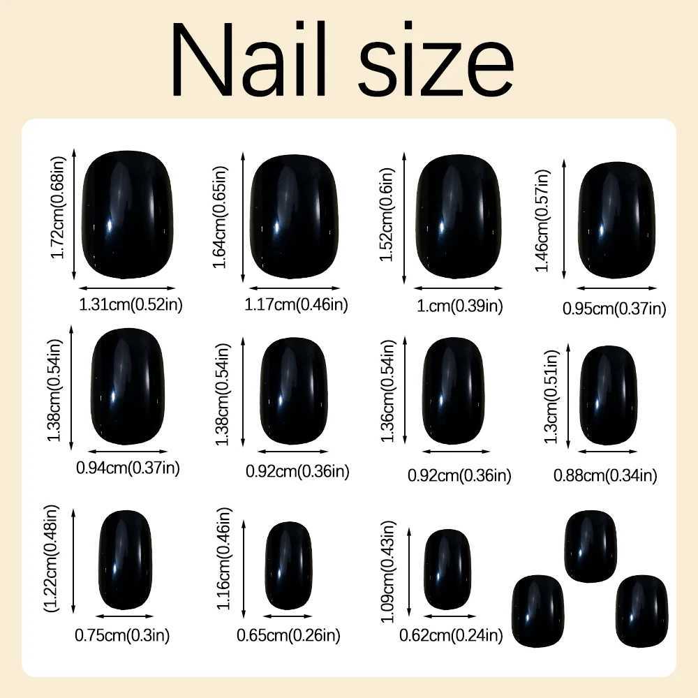 1Box/576Pcs Solid Colors Medium Square Press On Nails 24 Colors Glossy Full Cover False Nails For Women DIY Manicure Nails TipsW250120