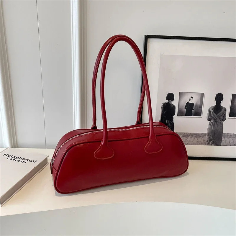 Simple PU Selling Shoulder Bag Solid Color Western Style Versatile Fashion Handbag Soft Simple Trendy Womens Tote Bag 250113