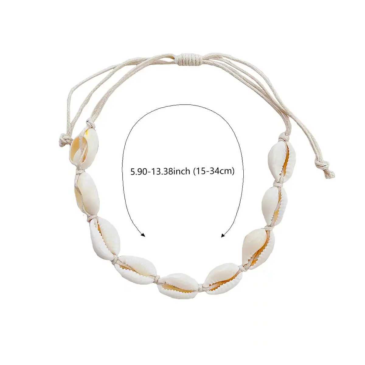 Seashell anklets womens rope braided beach resort Bohemian style accories ornamentsXJ250121