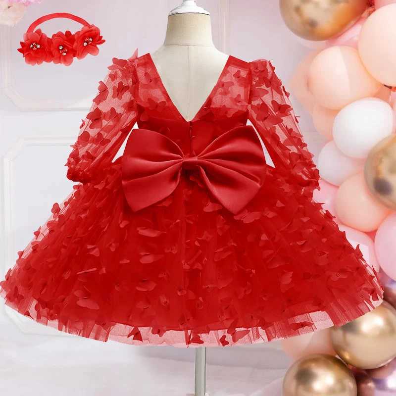 Lace Dresses Newborn Baby Girls Dress 2022 Christmas Infant Party 1st Birthday Dress For Girls Princess Baptism Dresses X250203