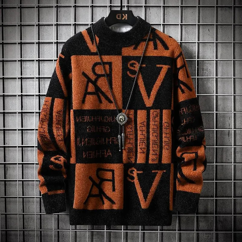 Round Collar Pullover Man In Crewneck Autumnr and Winter Knitwear Jumpers Long Sleeve Y2k Knitted Sweaters for Men 250110