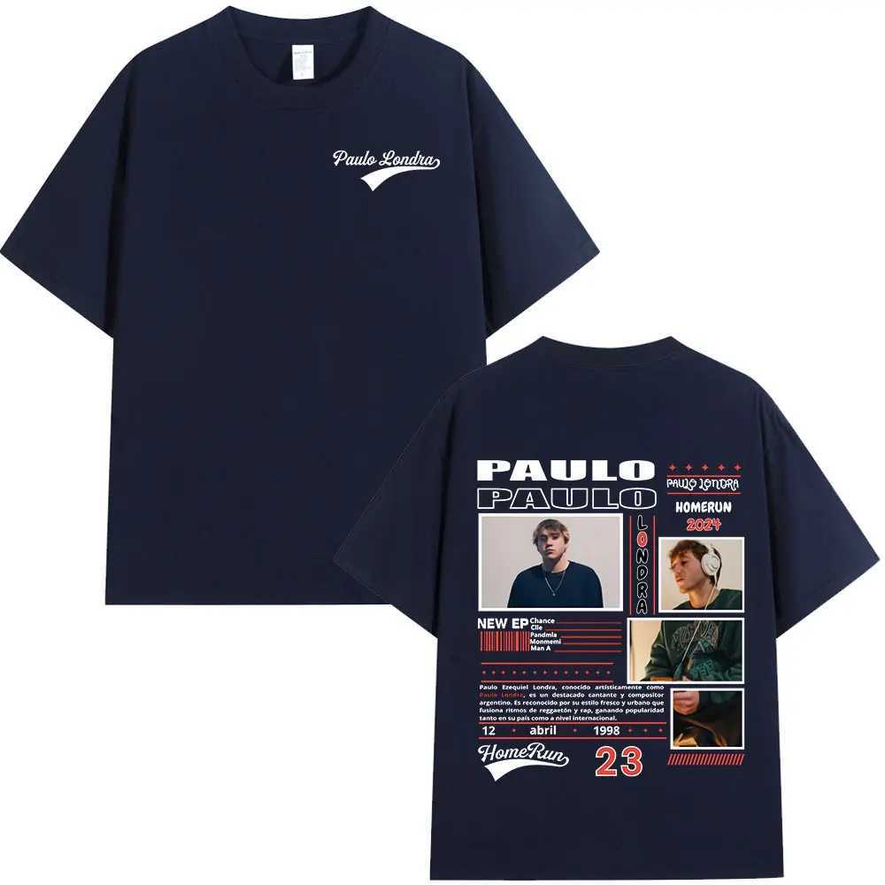 Rapper Paulo London Album Merch T-shirts Mens Women Clothing Fashion Hip Hop Oversized T Shirts Cotton Cozy Short Sleeve T-shirt X250203