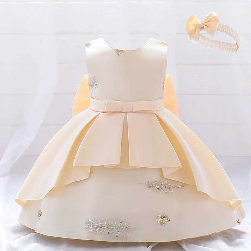 Toddler Baby Girl Birthday Princess Dresses Newborn Wedding Party Dress For Girls Infant Embroidery Bow Summer Clothes 12M 5Y X250203