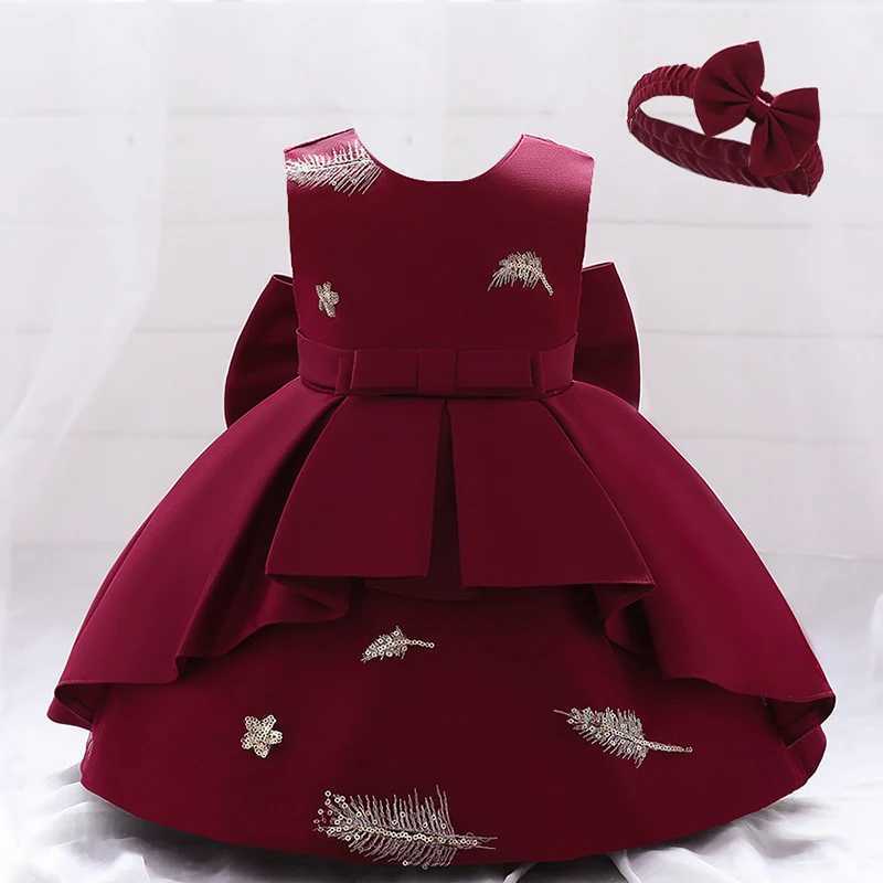 Toddler Baby Girl Birthday Princess Dresses Newborn Wedding Party Dress For Girls Infant Embroidery Bow Summer Clothes 12M 5Y X250203