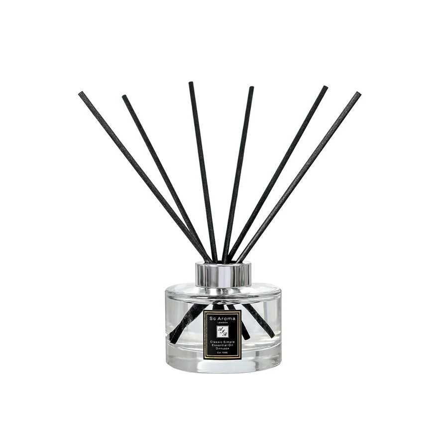 120ml Reed Diffusers Gift Set with Black Aroma Fiber Sticks No Fire Aromatherapy Oil Sets Hilton Ritz Carlton Gardenia Freesia X250203