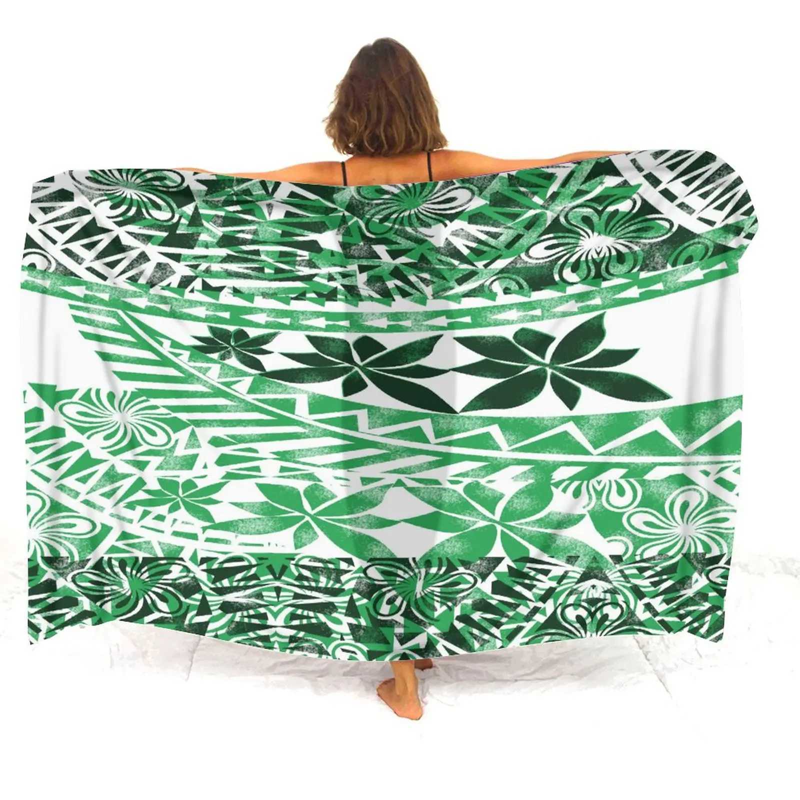 Summer Haiian Beach Resort Sarong Seaside Bikini Coat Smock Vintage Design Custom Polynesian Art Print Ladies Sarong W250120