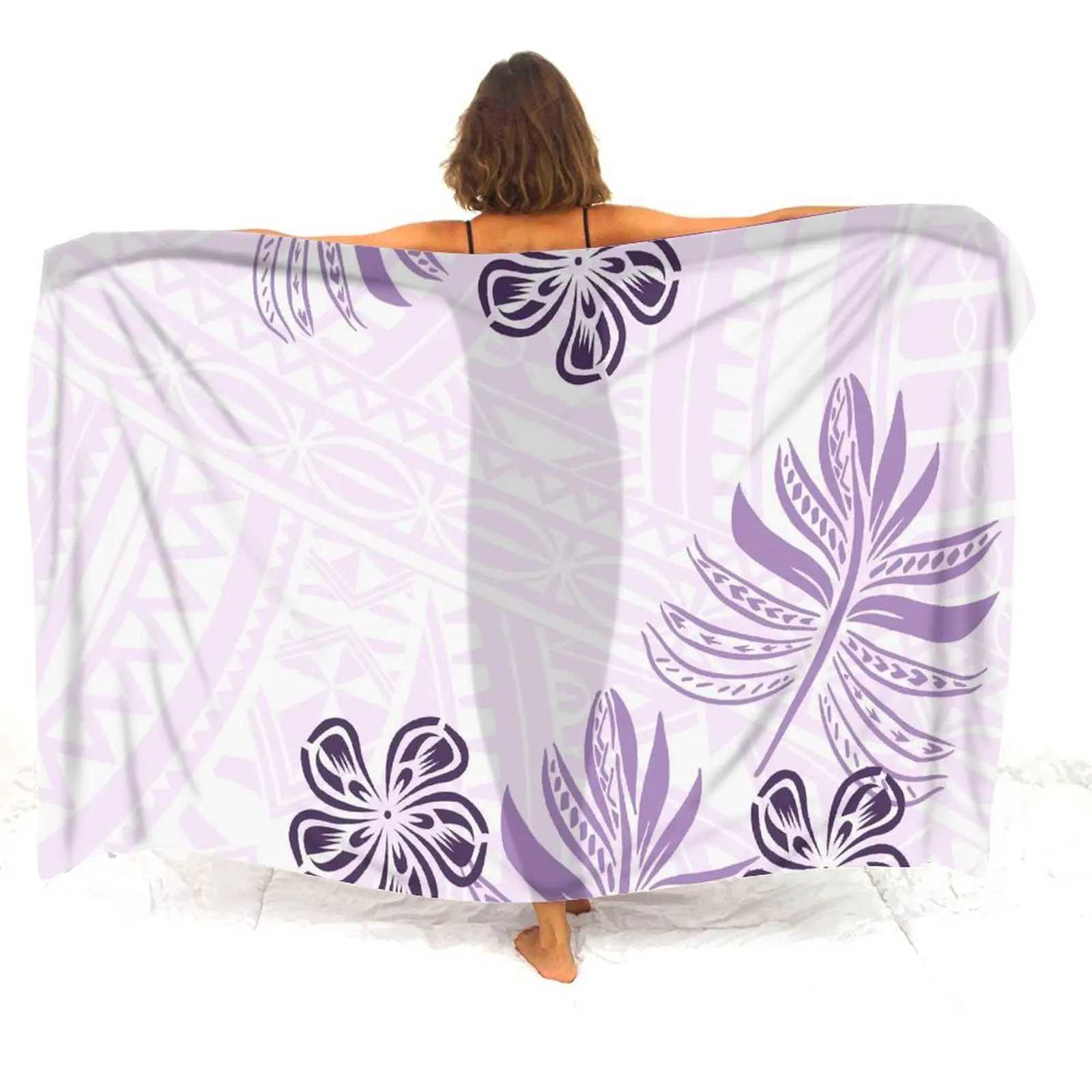 2024 New Polynesian Ladies Sarong Ethnic Style Custom Print Art Shl A Soft And Elegant Bikini Coat W250120